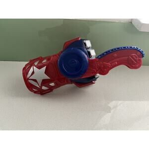 NERF Power Moves Marvel Avengers Captain America Shield Sling Disc-Launching Toy
